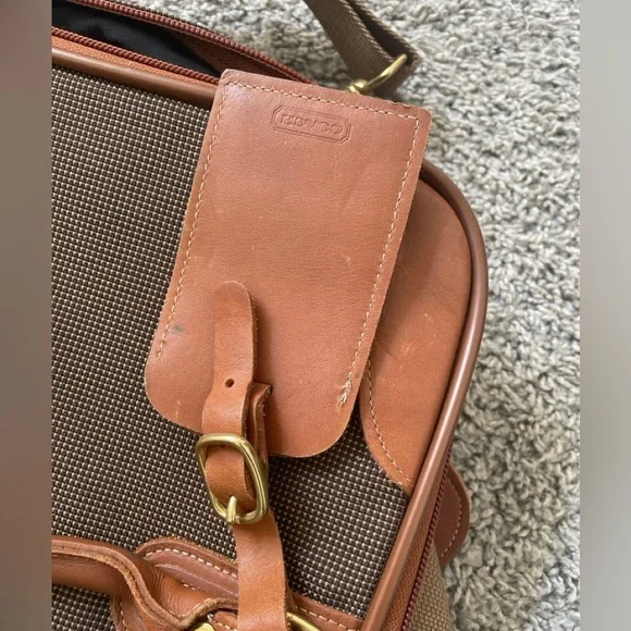 Coach TRAVELWEAVE Duffel 0565 Made in USA 1995 Leather Trim, Brass Hardware YKK - Picture 4 of 16